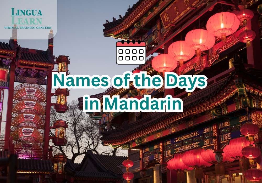 Names of the days in mandarin